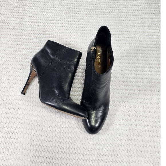 Coach Black Ankle Boots - Picture 1 of 9